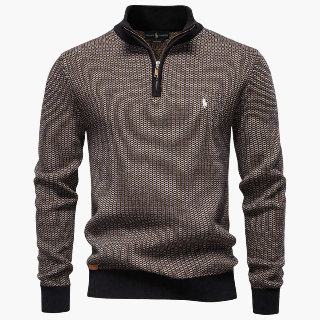 Men's Quarter-Zip Knit Sweater - Clearance Sale