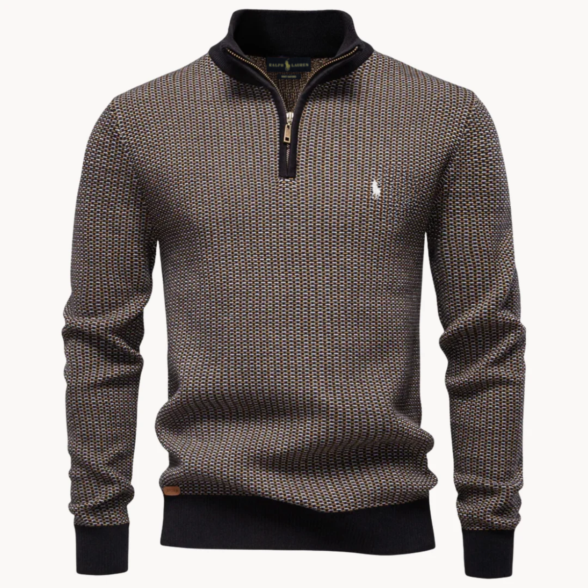 Men's Quarter-Zip Knit Sweater - Clearance Sale