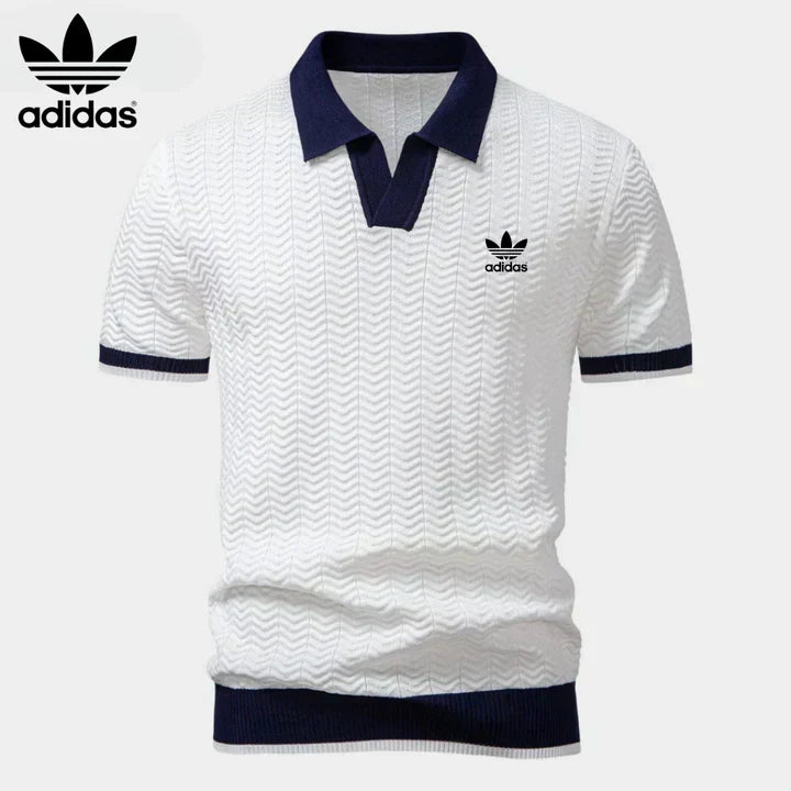 Men's Retro Knit Polo Shirt