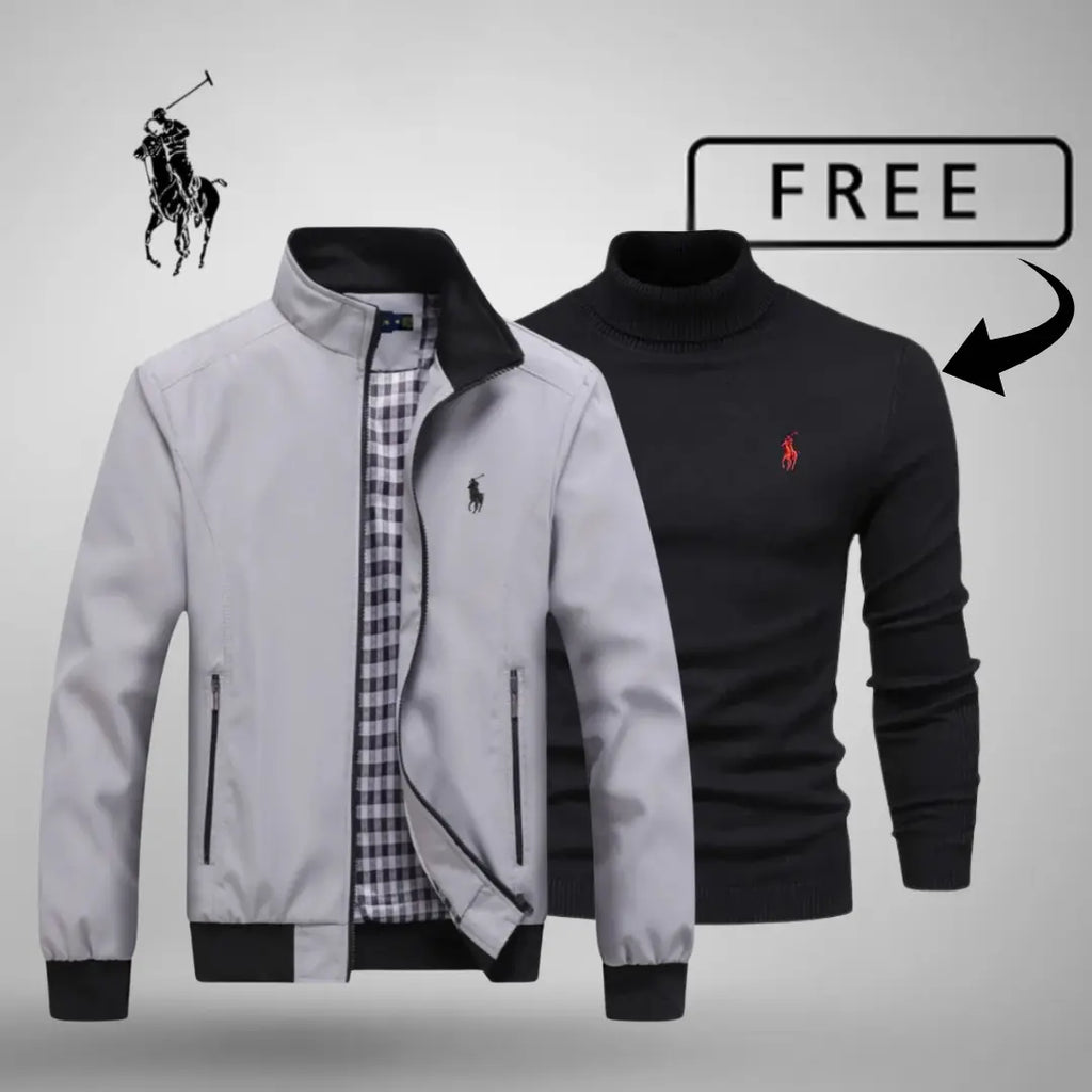 Men's Casual Zip-Up Bomber Premium + FREE Jumper or Shirt (Your Choice)
