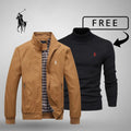 Men's Casual Zip-Up Bomber Premium + FREE Jumper or Shirt (Your Choice)